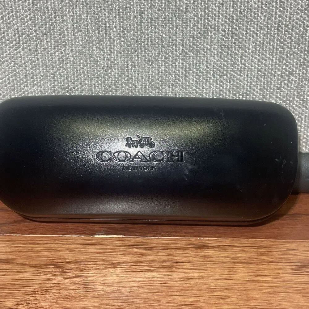 Coach New York Black Hard Clamshell Sunglasses Eye Glass Case Eyeglass Holder